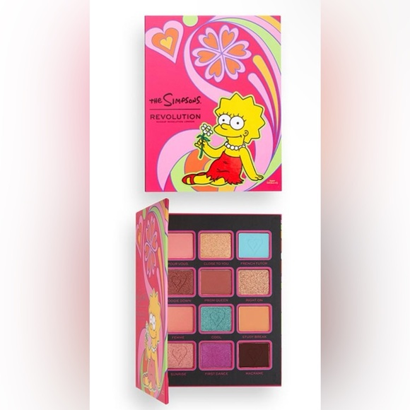 The Simpsons Summer Of Love Revolution Lisa Makeup Palette 12 Shades Eyeshadow - Picture 8 of 10